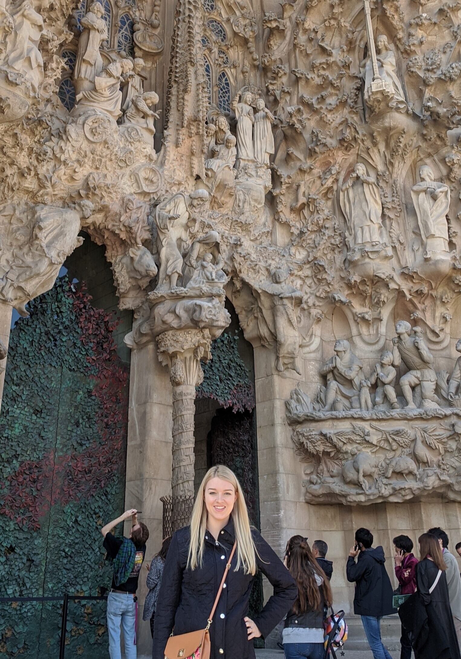 Me in front of La Sagrada Familia in Barcelona, Spain.